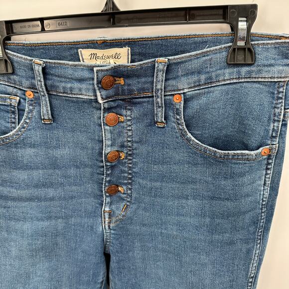 MADEWELL AG149 Petite 10" High Rise Skinny Button Fly Denim Jean // 30P - Picture 5 of 9